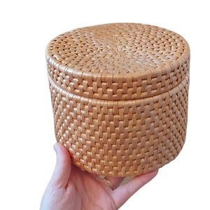 *Host Pick* Round Rattan Wicker Storage Box/Basket with Lid